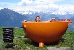 our hot tub does not look like this - but this one is styly