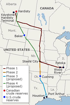 Keystone Pipeline - source wikipedia